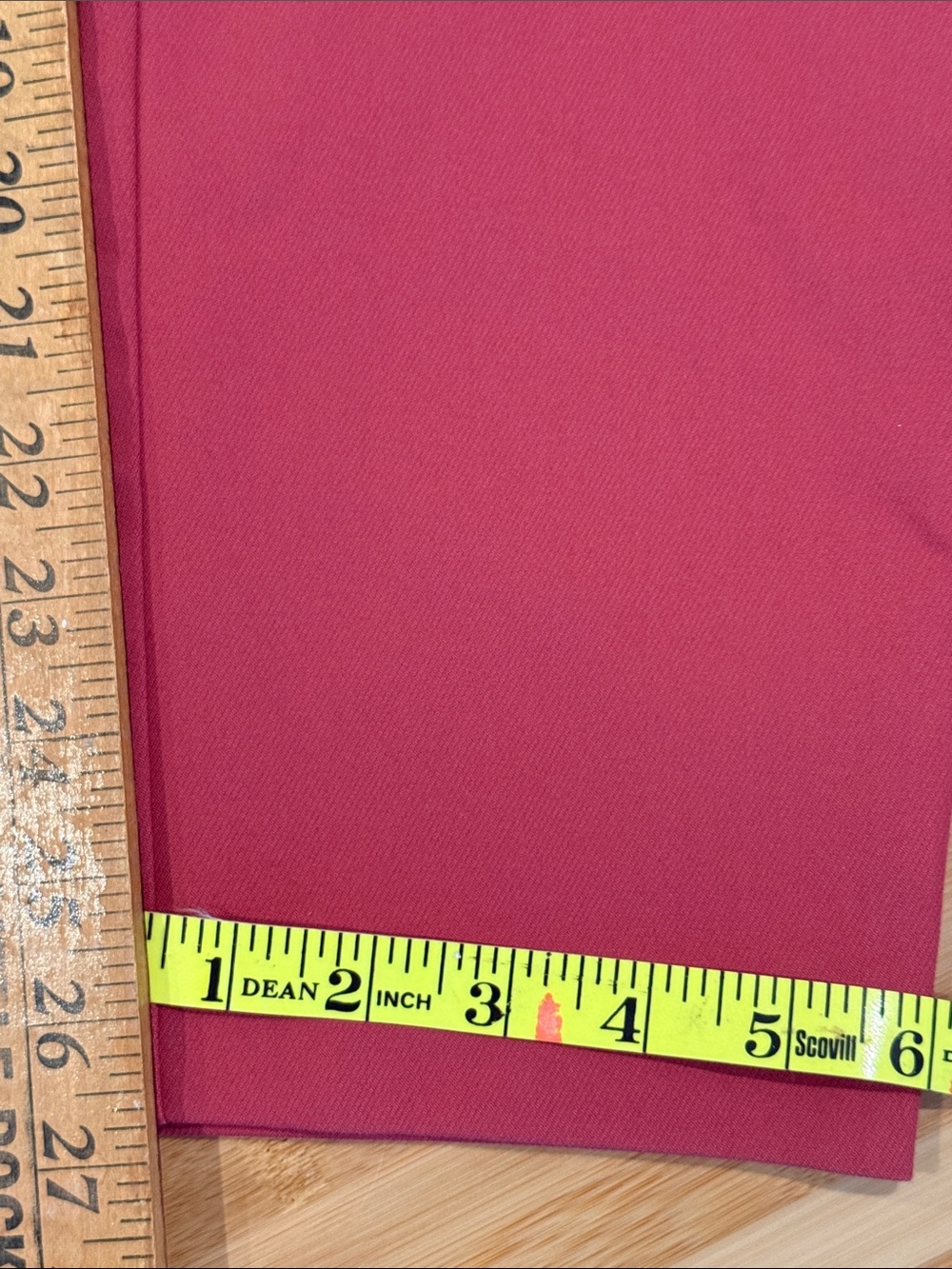 LOFT Coral-Red (pomegranate) Skinny Cropped Ankle Pants - Picture 7 of 7